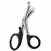 Bandage Scissors black plastic ring 